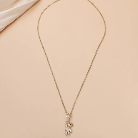 Golden Teddy Bear Necklace - Picture 7 of 10